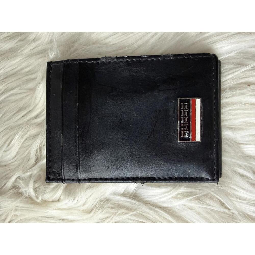 Guess Black Leather Card Holder Wallet